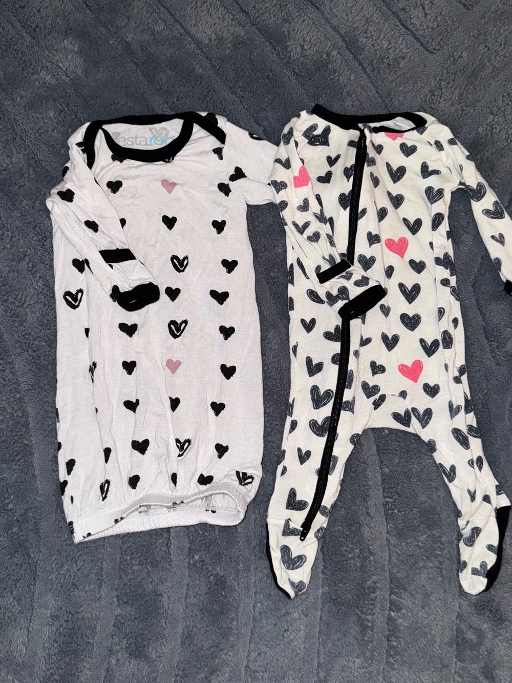 bestaroo bamboo Baby Heart Two-Piece Sleepwear Set